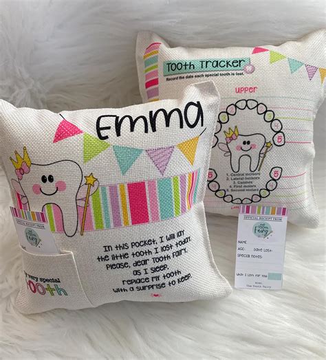 personalised tooth fairy pillow